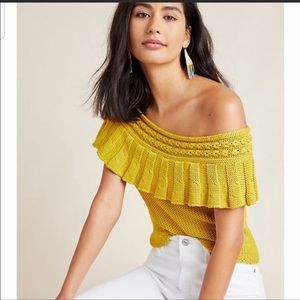 Anthropologie Mustard Sweater